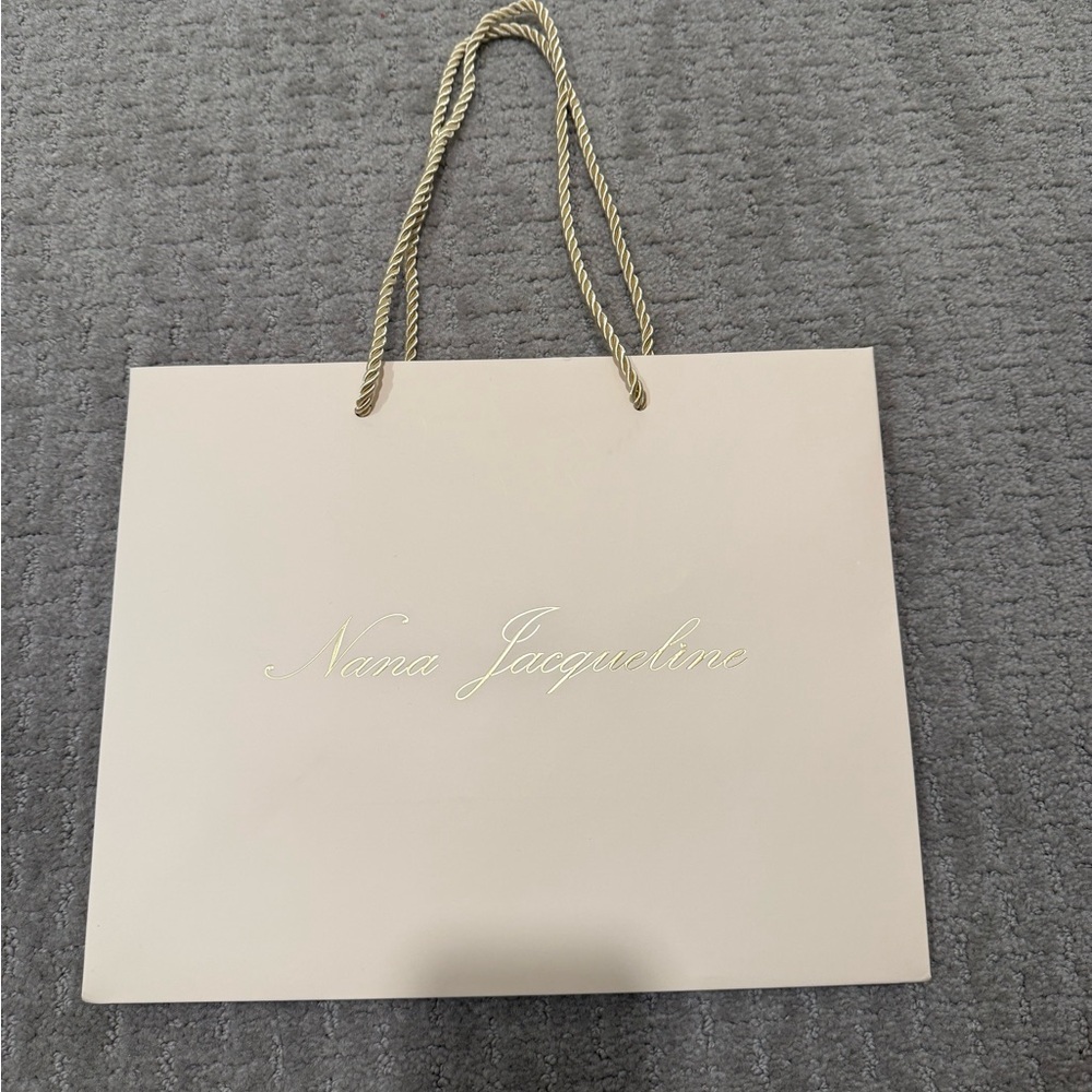 Nana Jacqueline Shopping Handbag with Gold Accents